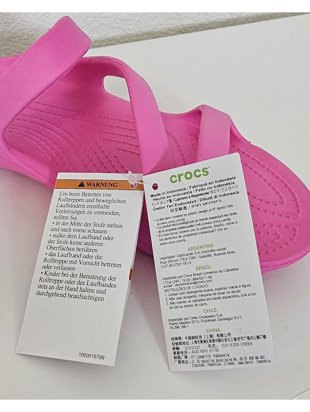 New Crocs Kadee II Sandals Women's Electric Pink Size 10 - Picture 7 of 12